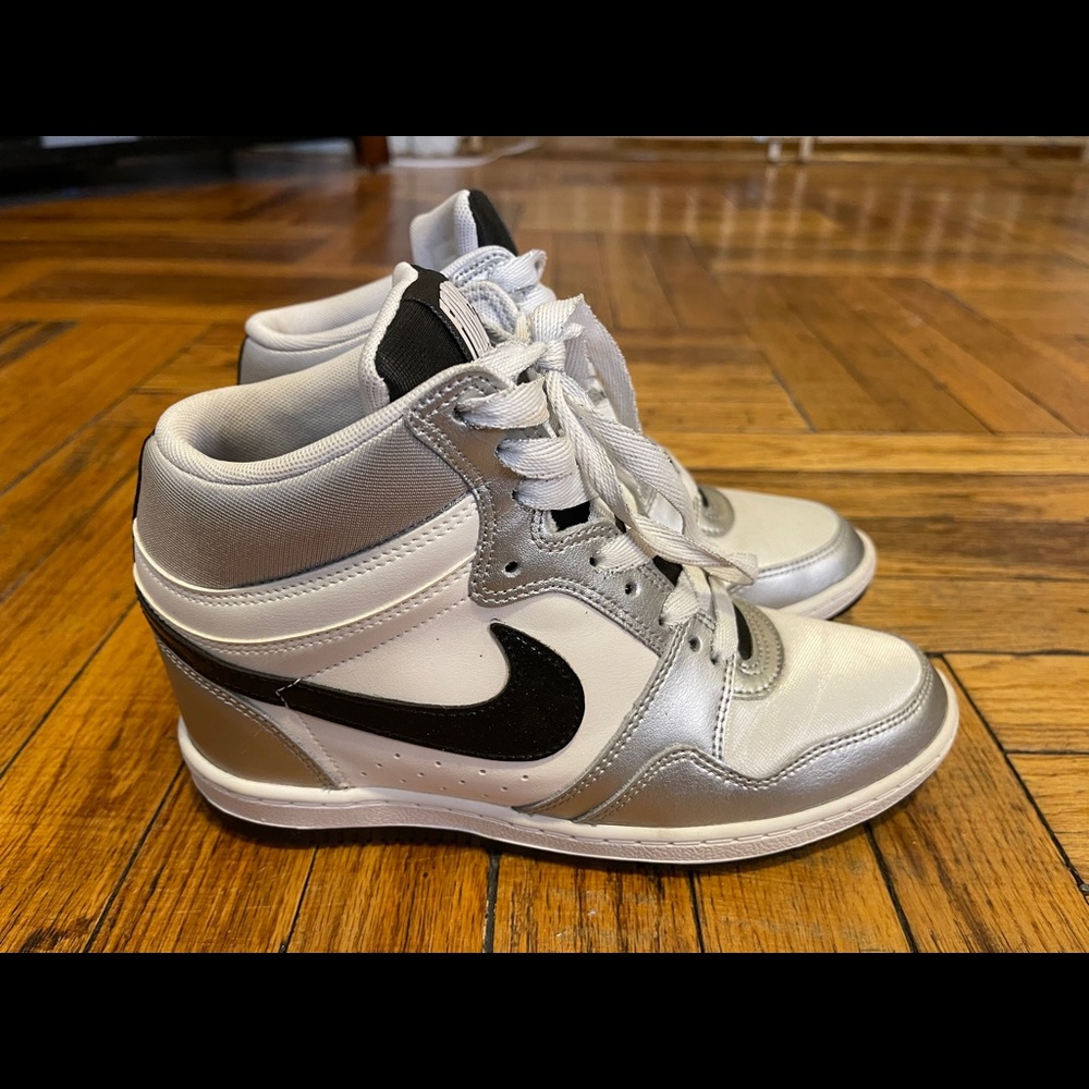 Nike Force Sky High Metallic Silver Sz 8